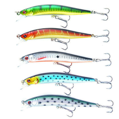 5pcs 10cm 8g Hard Bait, 3D Eyes, for Trout Bass Pike Walleye Fishing