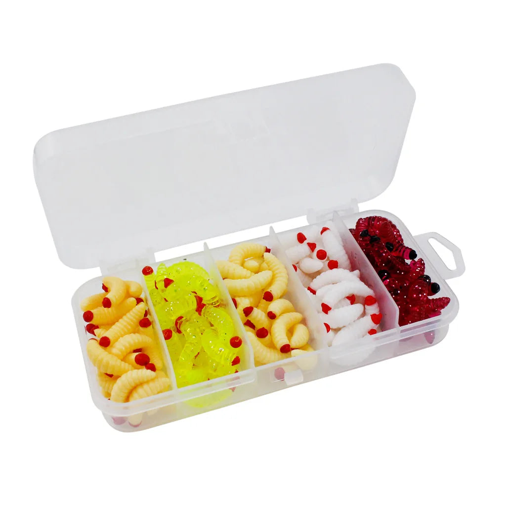 Soft Grub Finesse Tackle Kit Professional Weighted For Freshwater Saltwater 125 pcs/box--PANFISH & TROUT !