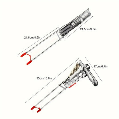 Automatic Spring Fishing Rod Holder, Adjustable Folding Stainless Steel, Ideal for Hands-Free Shore Fishing