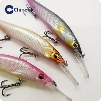 Chinook 130mm16g Minnow Jerkbait, Depth 2-3m Suspending Fishing Lure ,aka: Vision110