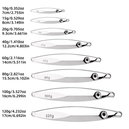 1pcs 40g 30g 20g 15g 10g  Jigging, Saltwater Lures- Practical Tackle