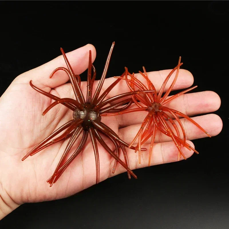-HOT NEW TECHNIQUE for BASS- Texas Rig or Jighead, Fish This Floating Soft Bait Like any other Plastic for BASS
 2.7g 8.2g 24 Tentacled Urchin Nest- Soft Plastic Bait Ball for BIG BASS, Perch, Mandarin Fish, Snakefish, Catfis