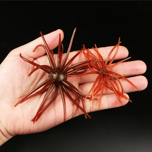 -HOT NEW TECHNIQUE for BASS- Texas Rig or Jighead, Fish This Floating Soft Bait Like any other Plastic for BASS
 2.7g 8.2g 24 Tentacled Urchin Nest- Soft Plastic Bait Ball for BIG BASS, Perch, Mandarin Fish, Snakefish, Catfis