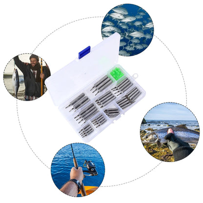 90pcs  Sinkers, Slim Drop Shot Weight Set with Storage Box, Multiple Sizes, Drop Shot Fishing