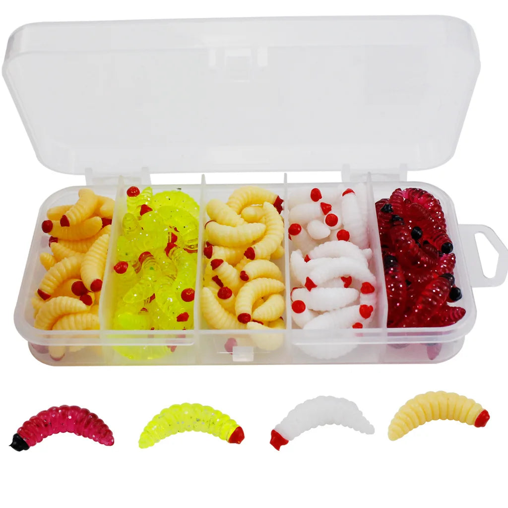Soft Grub Finesse Tackle Kit Professional Weighted For Freshwater Saltwater 125 pcs/box--PANFISH & TROUT !