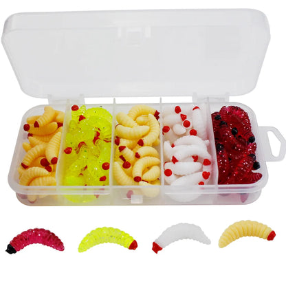Soft Grub Finesse Tackle Kit Professional Weighted For Freshwater Saltwater 125 pcs/box--PANFISH & TROUT !