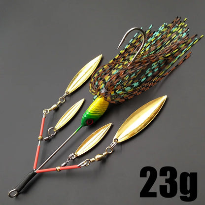Lunker Spinner Baits! 23g Noisy, Willow Blade, Tandem Spin--Bass, Trout, Perch, Pike & other Predators