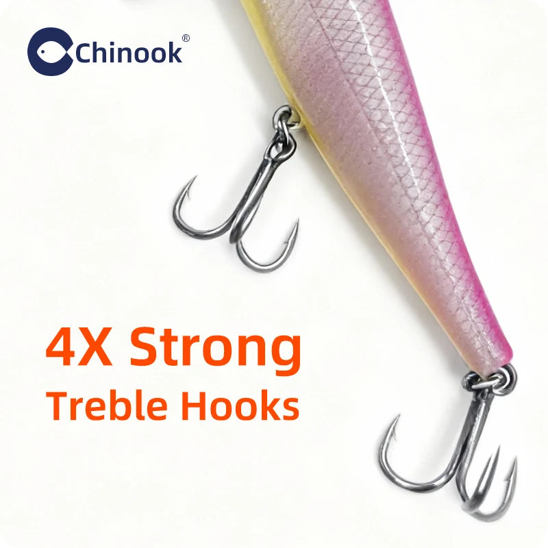 Chinook 130mm16g Minnow Jerkbait, Depth 2-3m Suspending Fishing Lure ,aka: Vision110