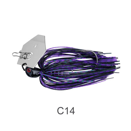 Noeby Chatterbait 10.5g 14g 21g 28g 35g Bladed Jig with Needle Stinger Hook, for Bass, Pike and ALL PREDATORS