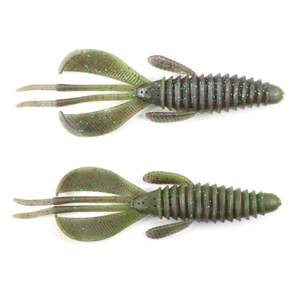 PEAK Craws Lures 6pcs 86mm Softbait for BASS! Great for Texas rigging, Carolina, Jig,or Chatterbait trailer