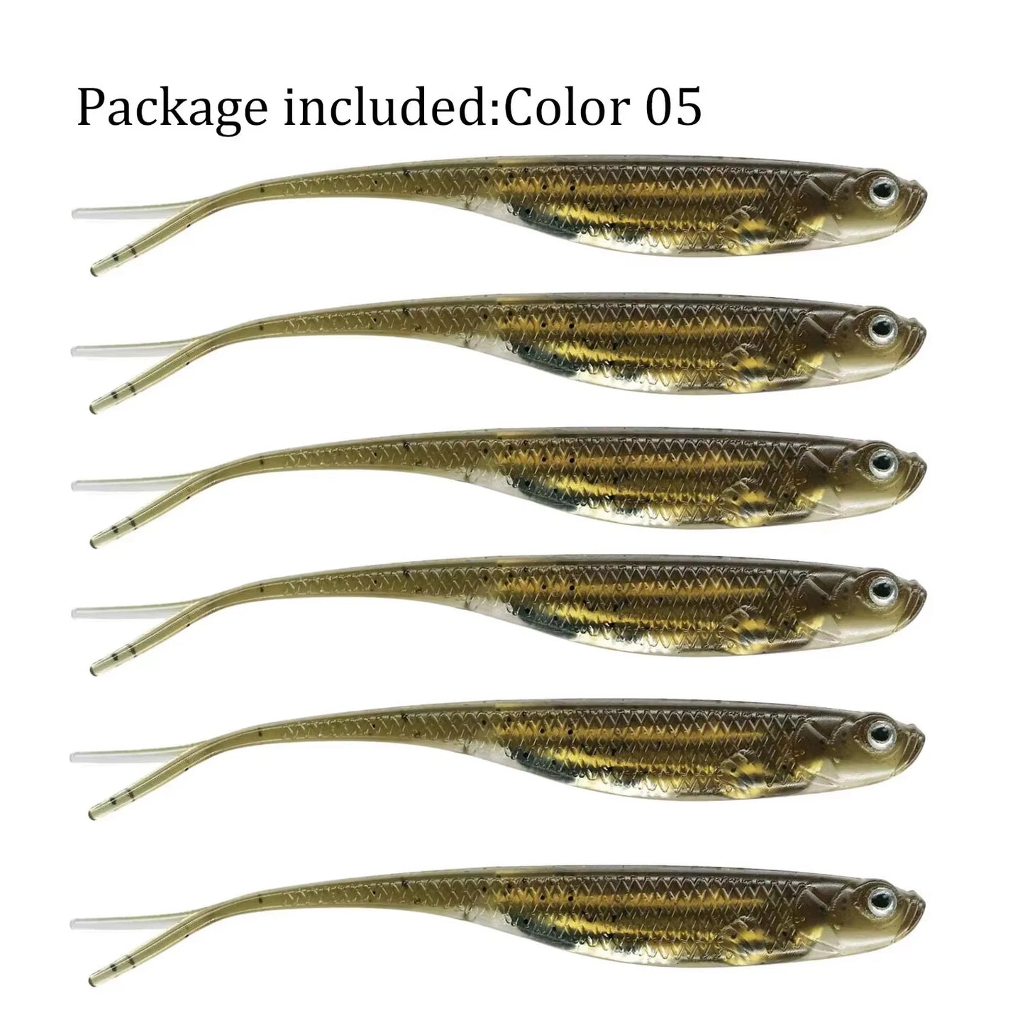 10pcs/12pcs Soft Jerk Baits- 7.5cm 10cm Silicone , For Perch, Bass, Walleye, Pike, Trout Fishing