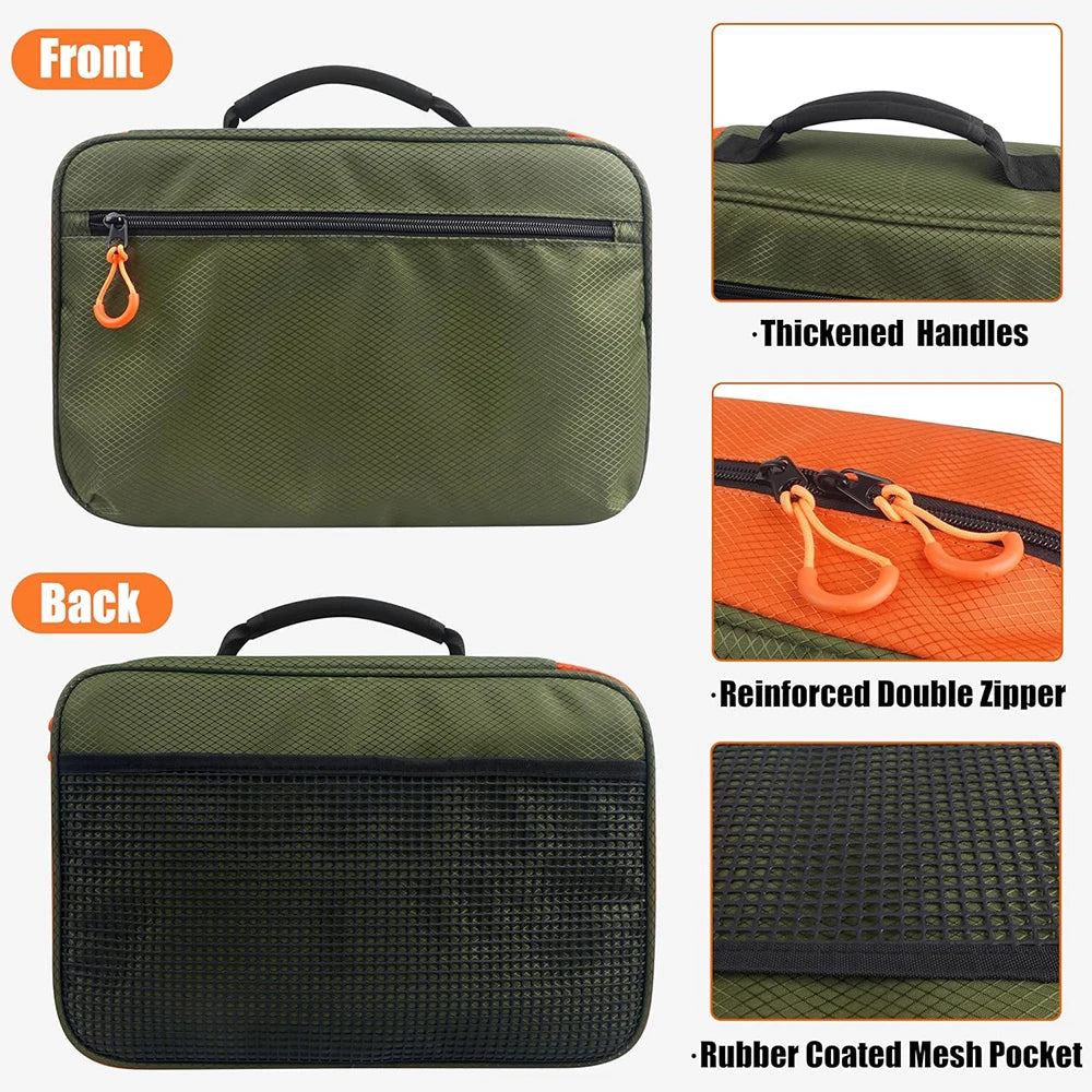 Tackle Bag, Waterproof Soft Plastic Bait Storage Bag for Saltwater Freshwater, Lure Bag , Fishing Tackle Organizer