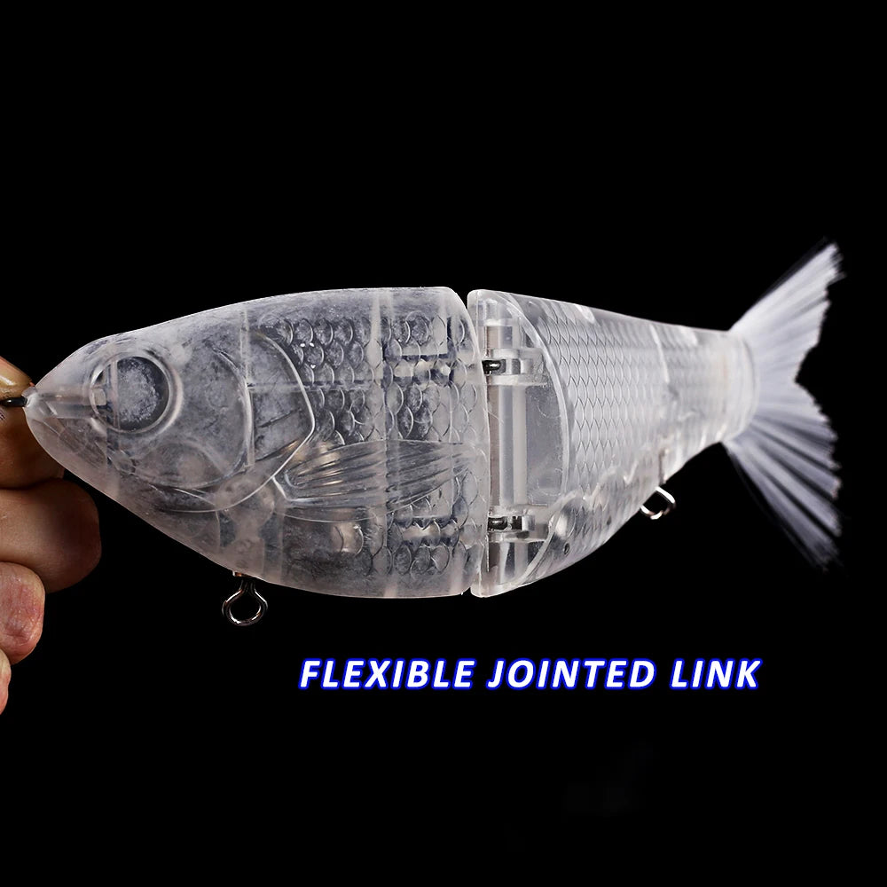 PyroCatus 3pcs Unpainted Fishing Blanks 18cm/67.5g Glide Swimbait for Big Game Fishing DIY Hard Baits