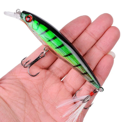 Laser Minnow- 11CM 13G Japanese Jerk-Bait - GREAT for WALLEYE, BASS, PIKE, TROUT, PERCH, CARP, CATFISH