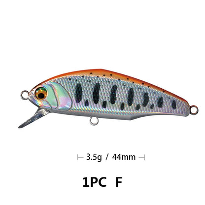 New 44mm, 3.5g Smith Sinking Minnow Fishing Lures , Artificial Jerkbaits - Bass, Trout, Walleye, Pike Fishing