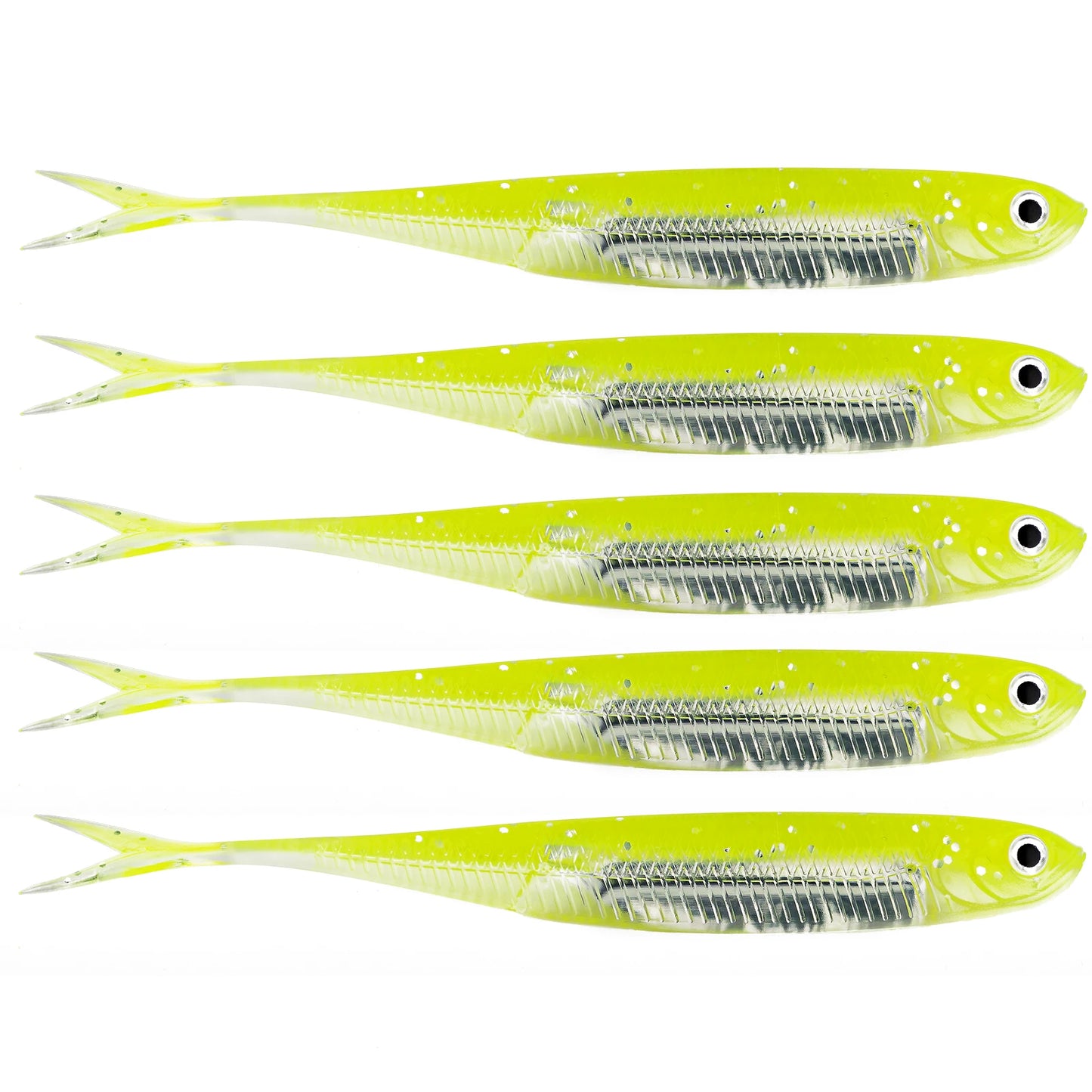 THKFISH 5pcs/6pcs  Lures 100mm 75mm Soft Silicone  3.9g Soft Lure For Bass, Trout, Walleye, Pike Fishing
