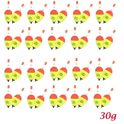 2/20/40pcs Fishing Tackle Luminous Fishing Buoyancy Float, Foam Float Bobber