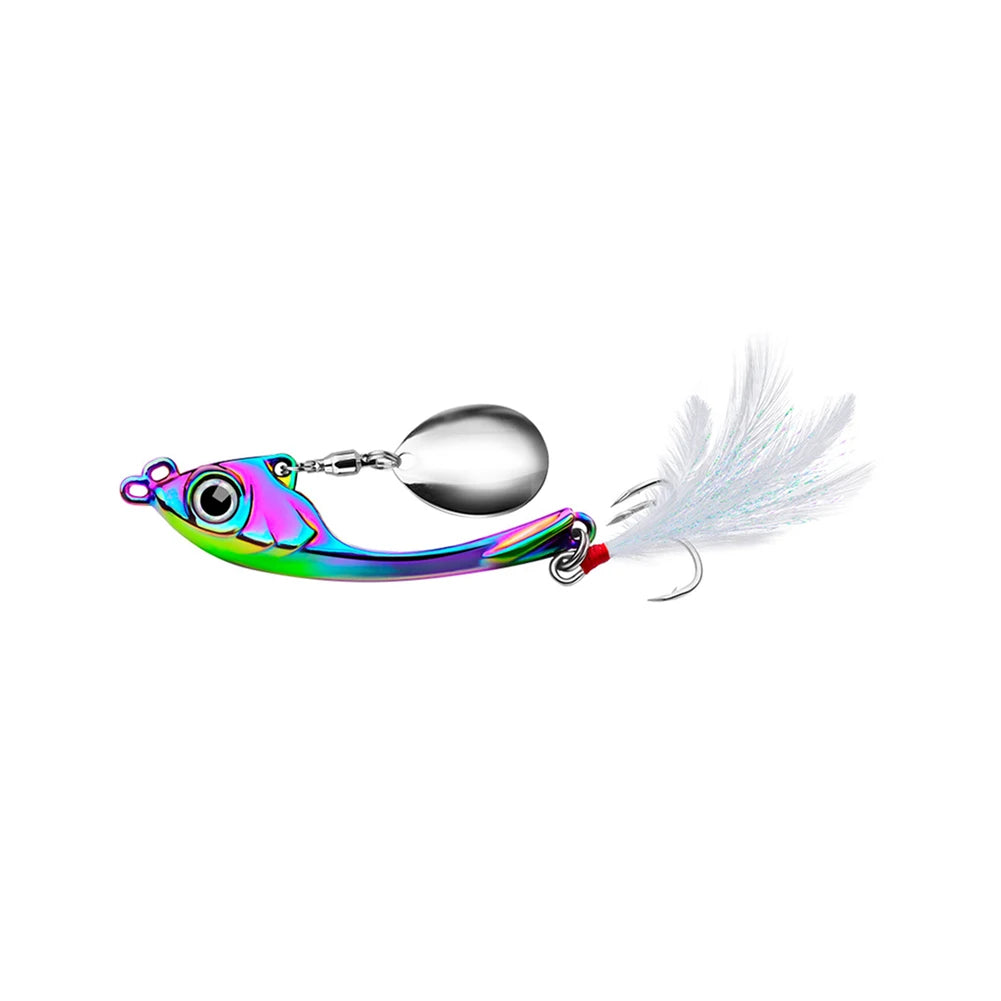 Spinner Bait Metal Vib Fishing Lure- Trolling Wobbler- Sinking Hard Bait for Bass, Trout, Walleye- Freshwater and Saltwater