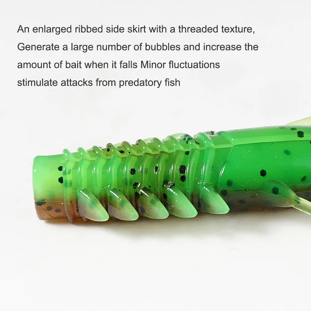 SUNMILESUNMILE 8pcs 75mm2.95inch Craw Baits,Softbats- Bass Baits