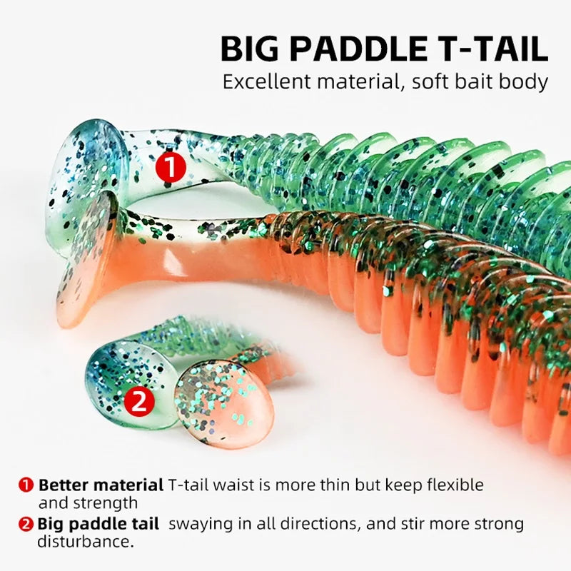 MEREDITH Soft baits 65mm 80mm Silicone Paddle-tail-minnow ALL SPECIES