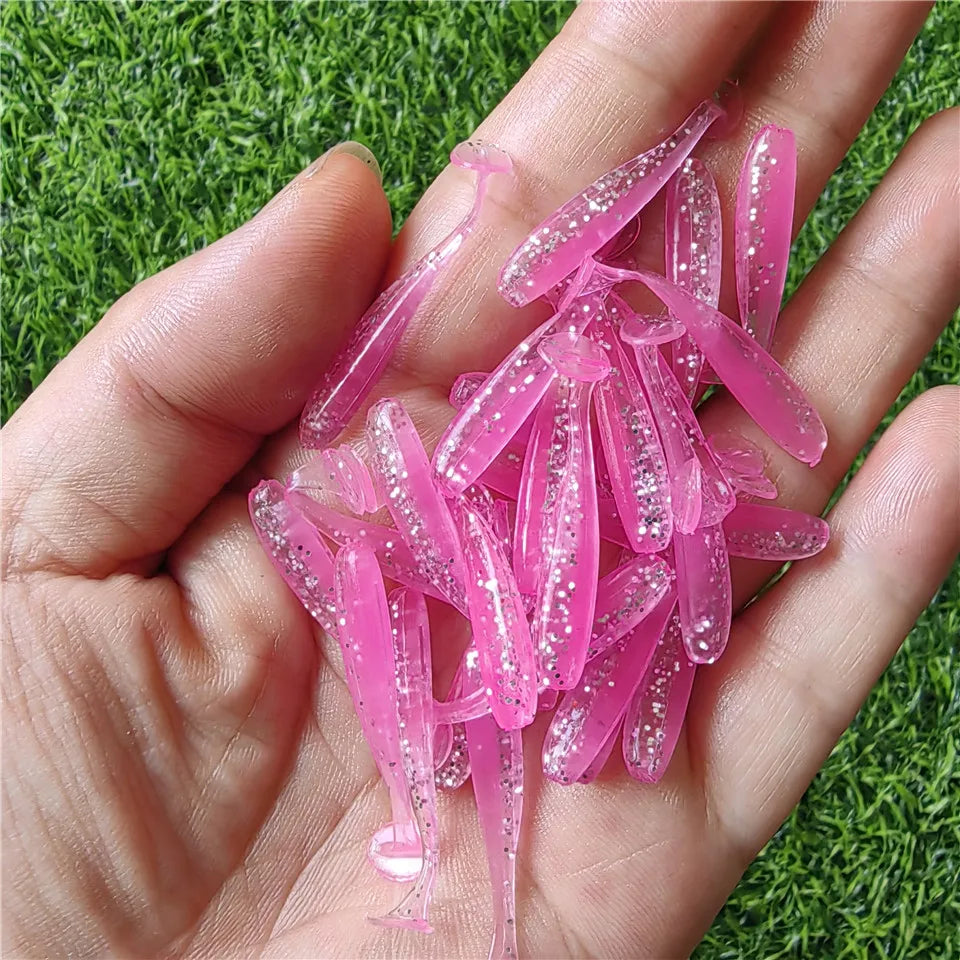 MUKUN 10PCS Micro Soft Paddletails 3.5cm 4cm 5cm for Bass, Pike, Trout, Walleye, Panfish --PERCH KILLER