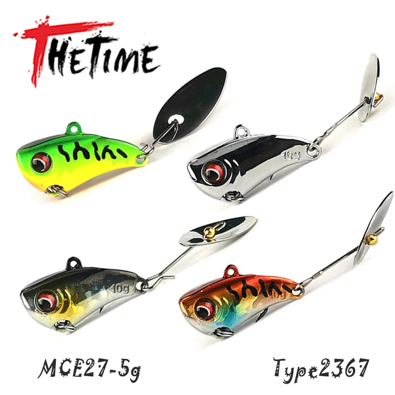 3pcs 4pcs THETIME JINLING Spinner VIB Baits, Vibration For Bass, Pike, Trout, Walleye