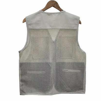 Summer Thin Mesh Vest Leisure Multi-pocket, Fishing Vest, Breathable