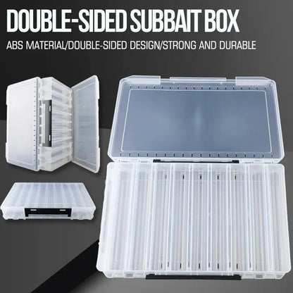 TAIYU 10/14/18 Compartment Double Sided Large Fishing Tackle Box for Storage Big Baits , High Quality Fishing Box