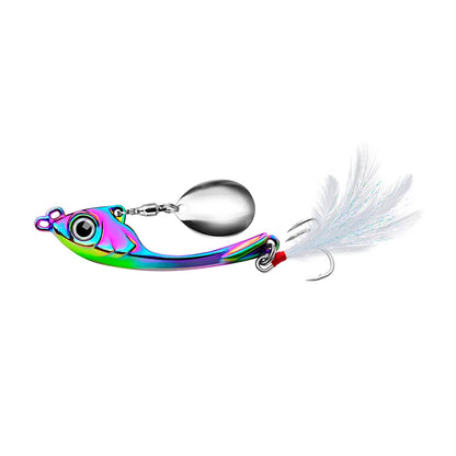 Spinner Bait Metal Vib Fishing Lure- Trolling Wobbler- Sinking Hard Bait for Bass, Trout, Walleye- Freshwater and Saltwater