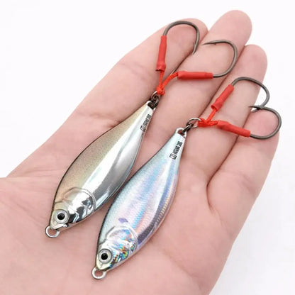 Metal Jig Bait Spinner Sinking 3D Eye Color Laser Spinning Gear Luring Cast Fishing Tackle Blade Hook Pesca VIB Lure