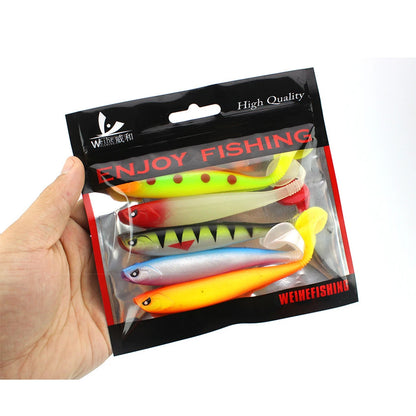5pcs Soft Swim-Baits Bionic, Vivid, Lure for Freshwater/Saltwater--Predators