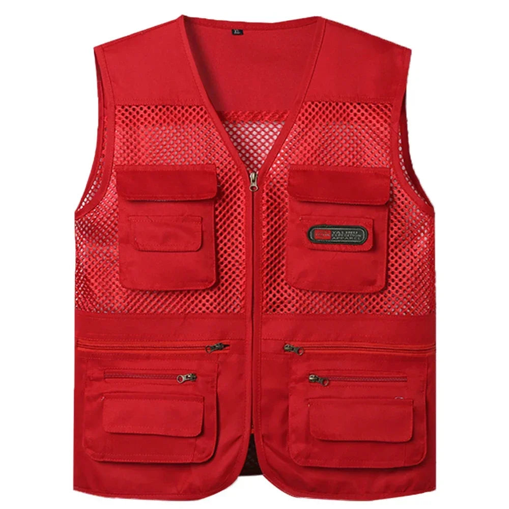 Summer Thin Mesh Vest Leisure Multi-pocket, Fishing Vest, Breathable