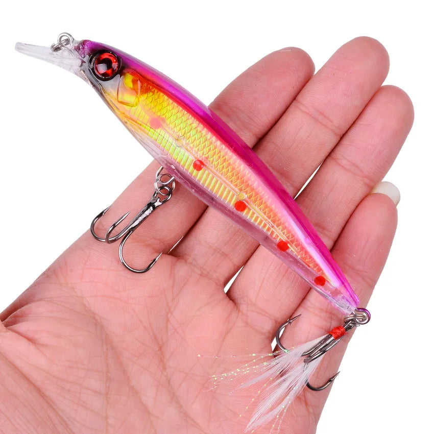 Laser Minnow- 11CM 13G Japanese Jerk-Bait - GREAT for WALLEYE, BASS, PIKE, TROUT, PERCH, CARP, CATFISH