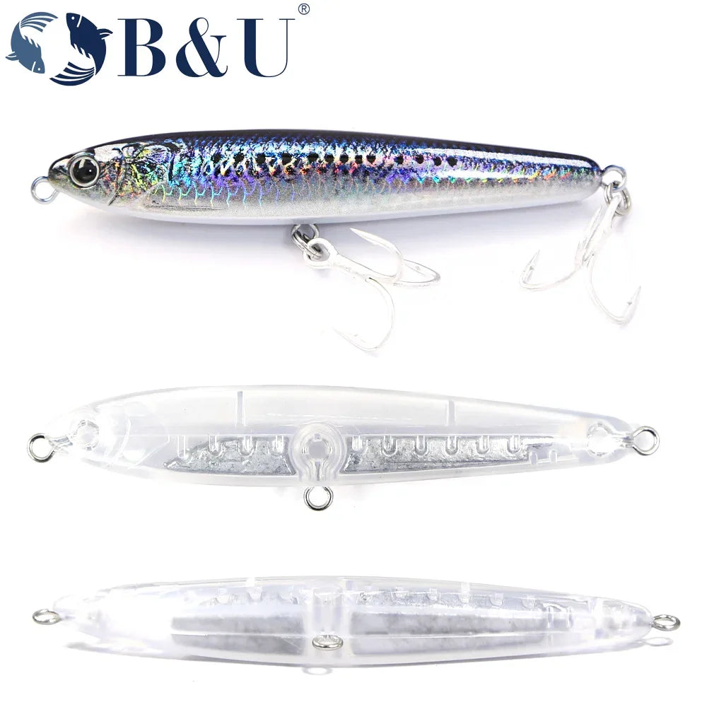 B&U Sinking Pencil Lure- Weight System- Great for Suspended Fish