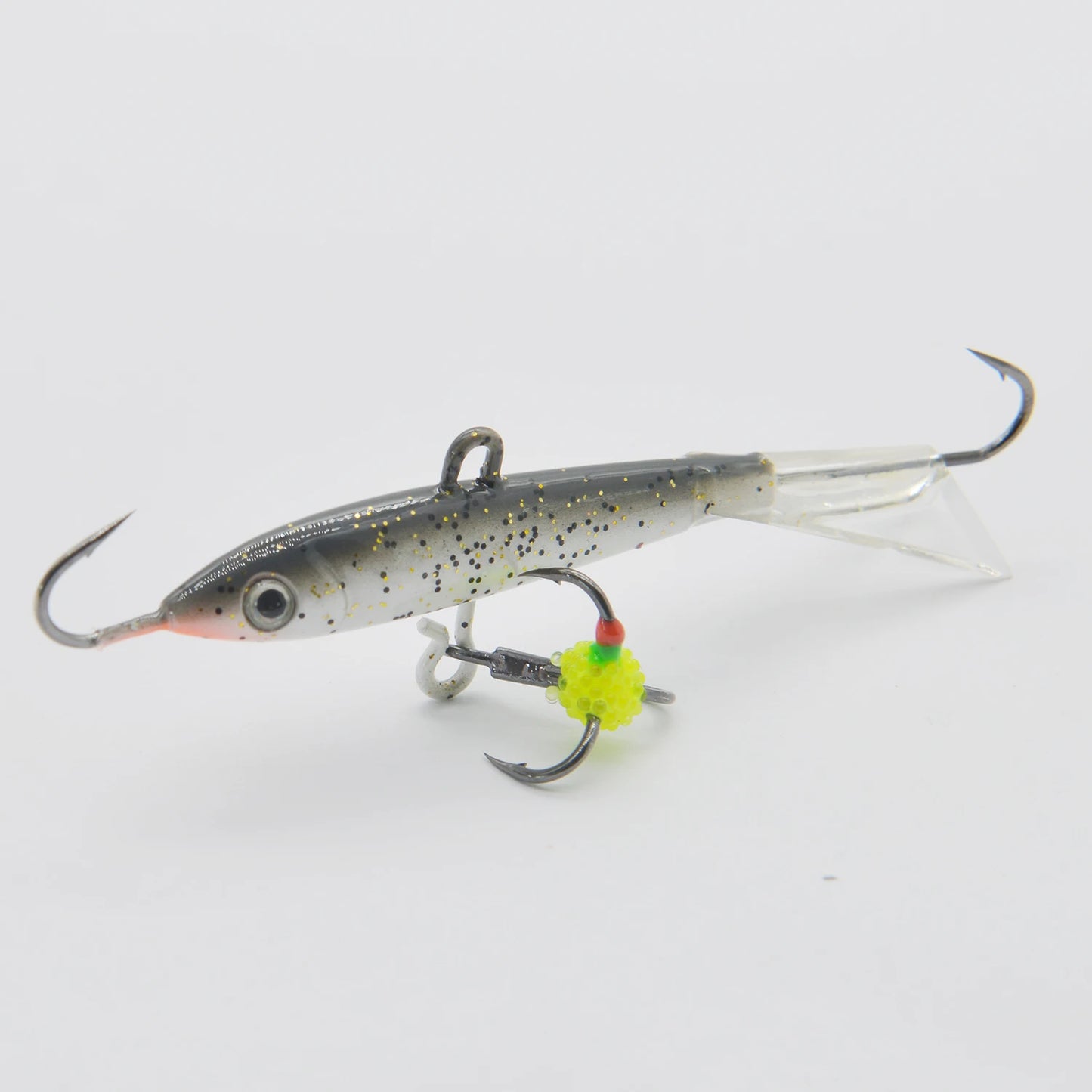 Ice Fishing Lures with Glide Tail Wings , Jigs for Bass, Perch, Walleye, Pike, Bluegill- Vertical Jigs