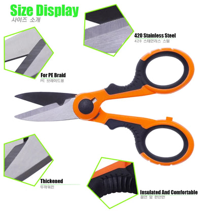 420 Stainless Steel Fishing Scissors Cuts  Braided Line
