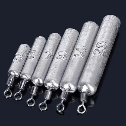 Fishing Weight 15PCS/Lot Sinker Mold 3.5g 5g 7g 10g 14g 20g Tube Bullet