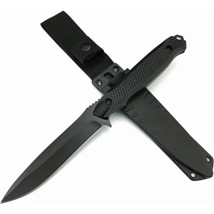 10.5° Fixed Blade Knife with Sheath, 4.9°5Cr13MoV Steel Blade and ABS Handle, EDC Camping Knife for Outdoor Hunting- Straight Blade