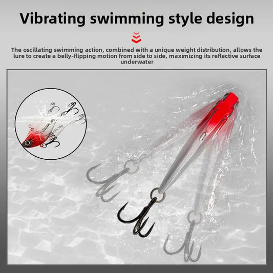 10Pcs Plastic VIB Fishing Lure- Rattling, Vibrating Hard Lure Kit- Bass ,Trout, Walleye, Pike