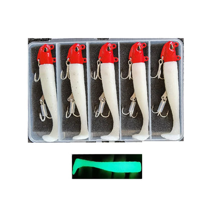 5PCS 44g Artificial Bait Lumious/Glow Mackerel Sea Bullet Bass Snapper Fishing - Swimbait, Jigging