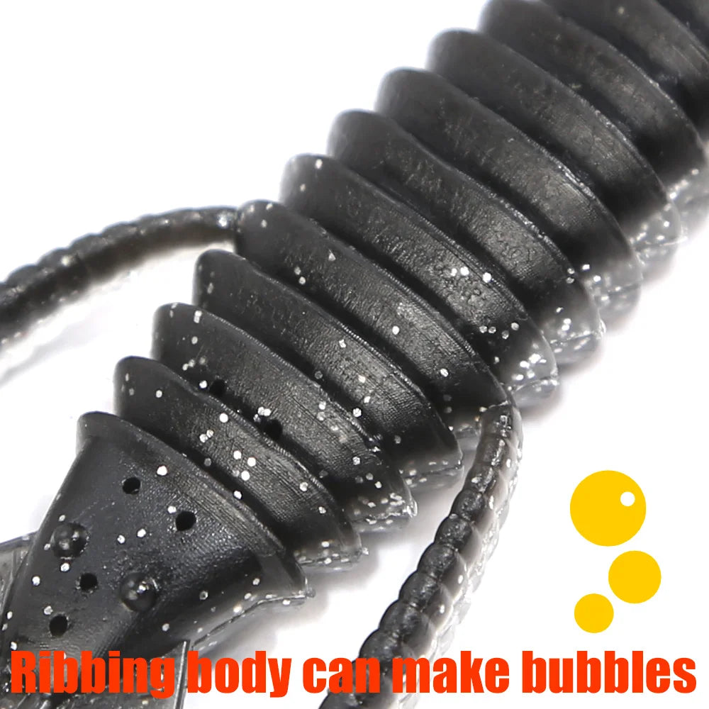 PEAK Craws Lures 6pcs 86mm Softbait for BASS! Great for Texas rigging, Carolina, Jig,or Chatterbait trailer