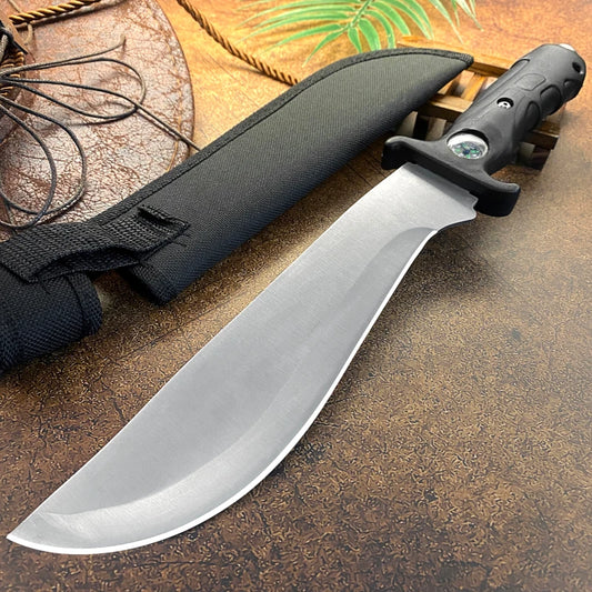 Stainless steel camping knife - Outdoor hiking knife, climbing knife, fishing knife, men's knife, with safety guard handle
