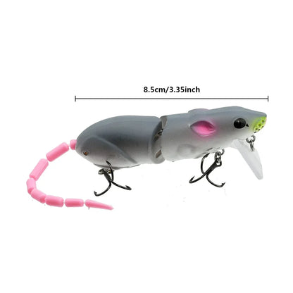 15.5CM Mouse Lure- Artificial Plastic Rat Fishing Lure,  for Pike Bass - Floating