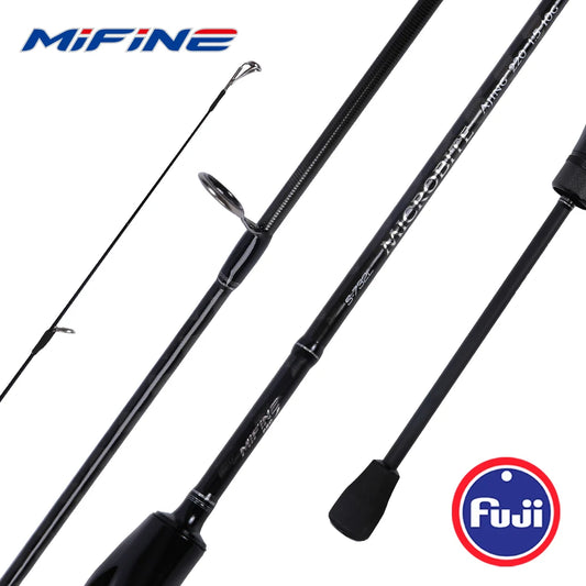 MIFINE MICROBITE Ajing Spinning Rod XUL-UL Fishing Rod 3g/5g for Saltwater Freshwater Light, FUJI Ring