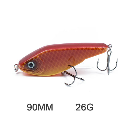 Hanlin Glide/Jerk-bait 75/90/120/150/mm 
FOR BASS, WALLEYE, PIKE, MUSKY, STEELHEAD, SALMON, CATFISH, STRIPERS & INSHORE SPECIES LIKE DRUM, SNOOK, SPECKLED TROUT