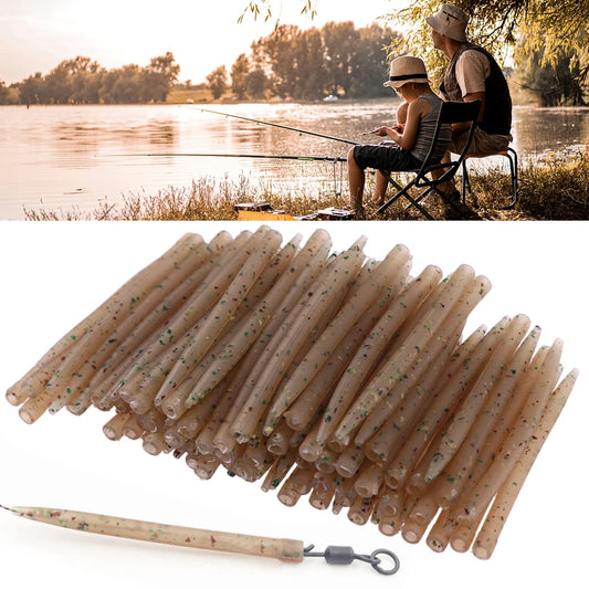 30/50/100pcs Anti Tangle Hook Sleeve Aligner Positioner Tubes Carp Fishing Rig Anti Sleeve Terminal