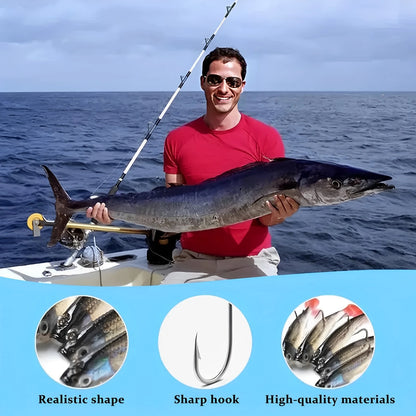 5pcs Soft Artificial Fishing Lures set, Kit Suitable for Freshwater or Saltwater
