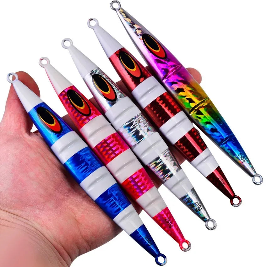 30g/60g/100g/150g/200g Fast Sinking Jigging Lure- Laser Coating- Luminous Jig for Trolling/ Jigging-TUNA, WAHOO ,MAHI/DORADO, KINGFISH, AMBERJACK, &ALL BOTTOM FEEDERS