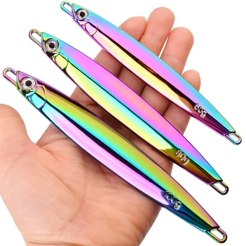 Jigging Lure 60g 80g 100g Long Casting, Hard Bait for Sea Bass, Big Gamefish