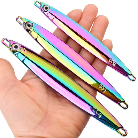 Jigging Lure 60g 80g 100g Long Casting, Hard Bait for Sea Bass, Big Gamefish